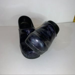 Dansko Clogs Blue Marbled Leather Sz 41/10.5-11